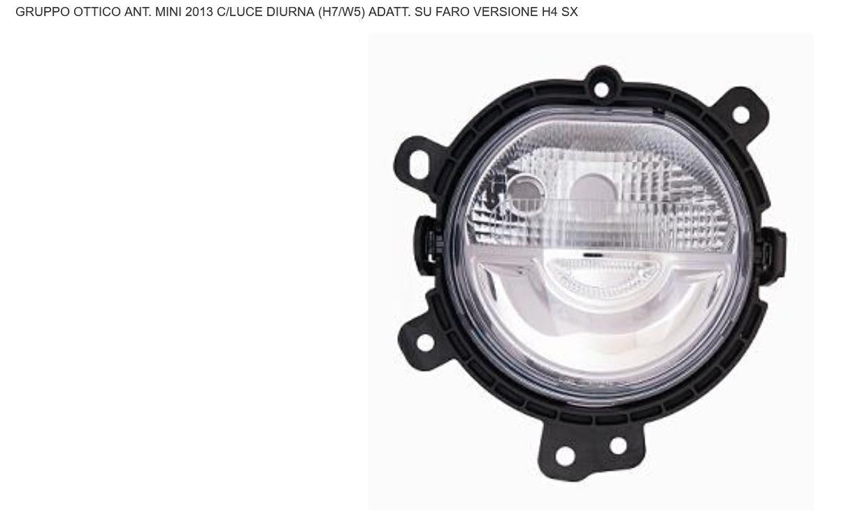 GRUPPO OTTICO ANTERIORE SX CON DRL MINI ONE-COOPER 01/14>