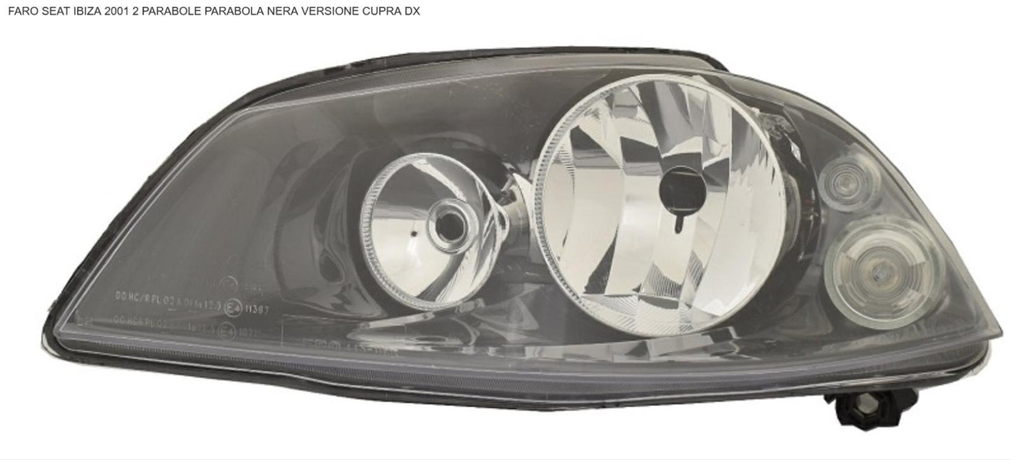 FARO DX H7+H3 PREDISPOSTO REGOLAZIONE ELETT NO OSCUR SEAT IBIZA-CORDOBA 05/07>