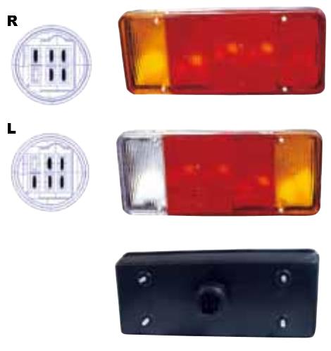 FANALE POSTERIORE SX IVECO DAILY01/90>03/00 CASSONATO (ATTACCO GRANDE)