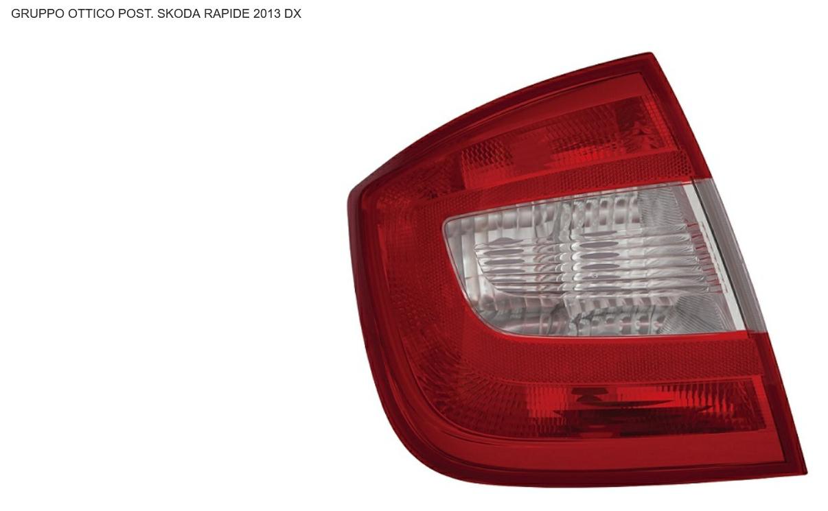 GRUPPO OTTICO POSTERIORE DX SKODA RAPID 01/12>