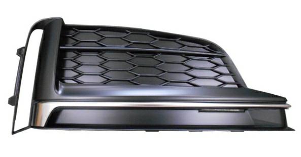 GRIGLIA PARAURTI ANTERIORE DX C/MODANATURE CROMO AUDI A5 06/16> S-LINE