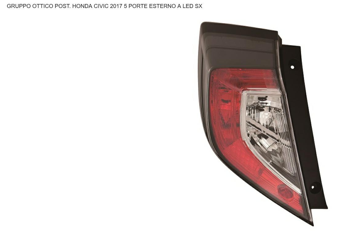 GRUPPO OTTICO POSTERIORE SX ESTERNO A LED HONDA CIVIC 01/16> 5P