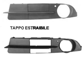 GRIGLIA PARAURTI ANTERIORE SX C/FENDI BMW SERIE 5 E60/E61 07/03>03/07
