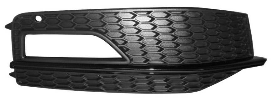 GRIGLIA PARAURTI ANTERIORE DX C/FEND+MODANATURE NERA AUDI A4 12/11> S-LINE/S4