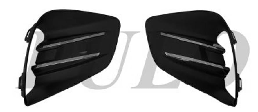 KIT GRIGLIE PARAURTI ANTERIORE DX+SX C/MODANATURE CROMO RENAULT CLIO 01/19>