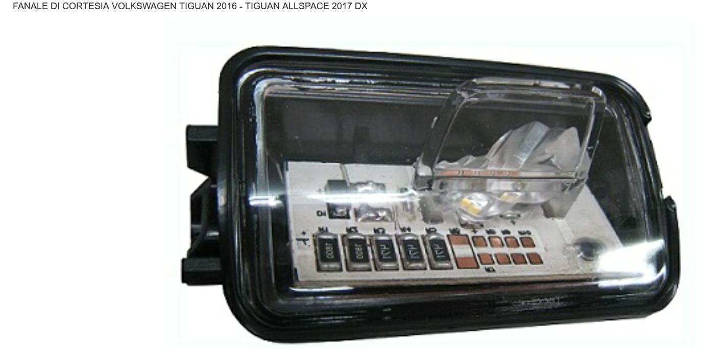 FANALE DI CORTESIA DX VOLKSWAGEN TIGUAN 01/16>ALLSPACE 01/17>
