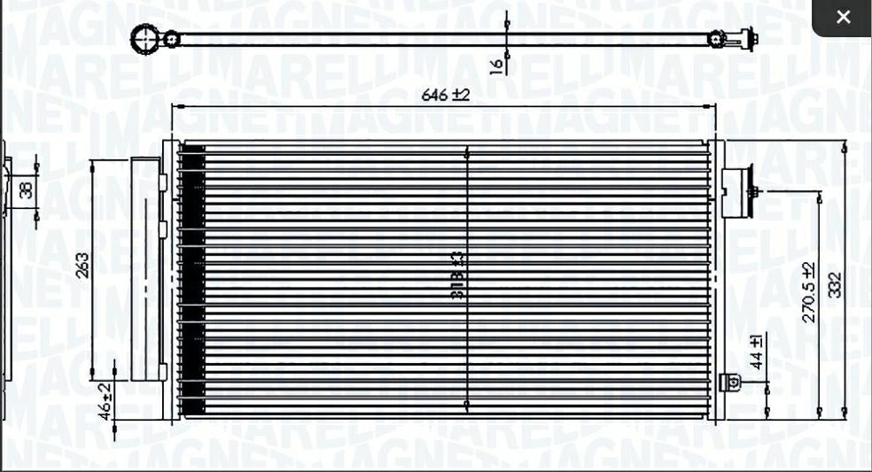 CONDENSATORE FIAT 500L (351, 352)