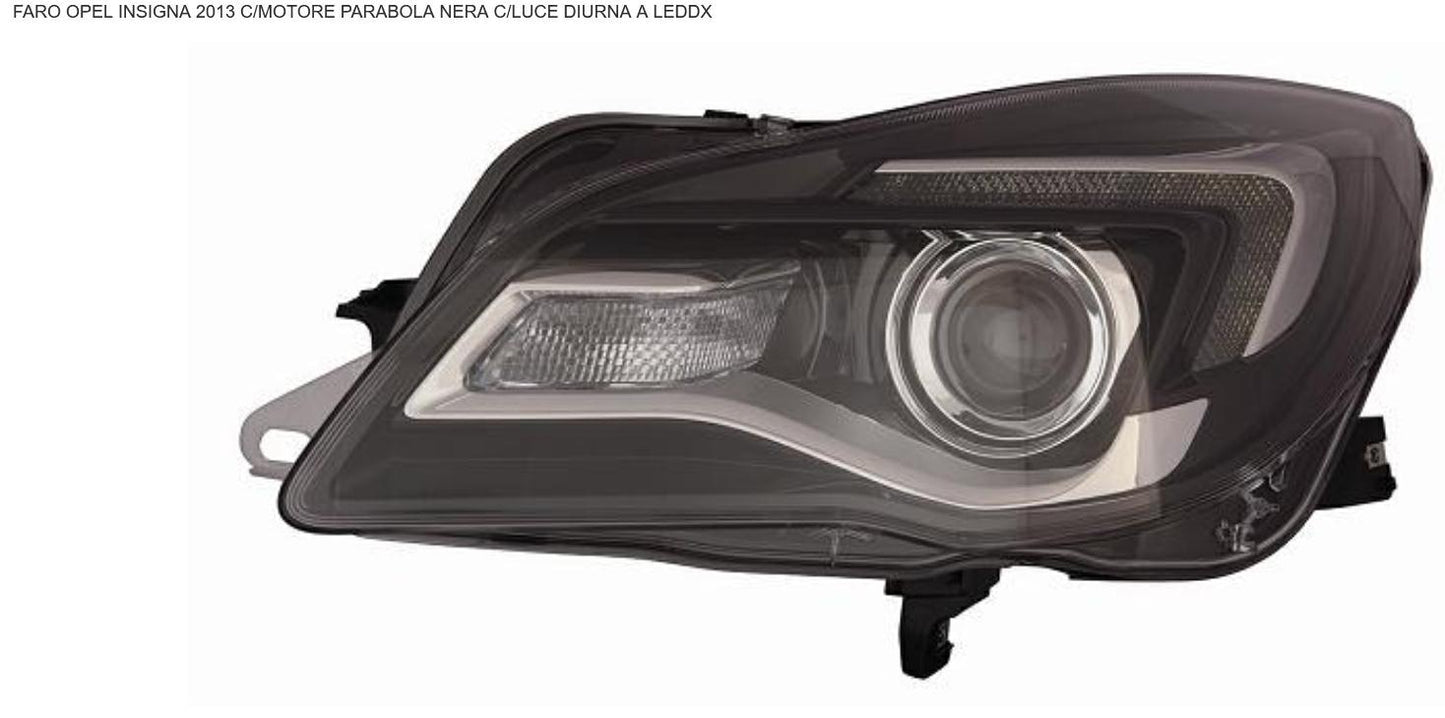 FARO DX H1R2 A LED CON MOTOR ELETTR OPEL INSIGNIA 01/13> PAR NERA