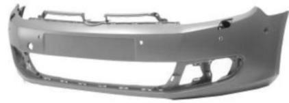 PARAURTI ANTERIORE PRIMER CON 6 FORI SENS+LAVAFARI VW GOLF 6 01/09>