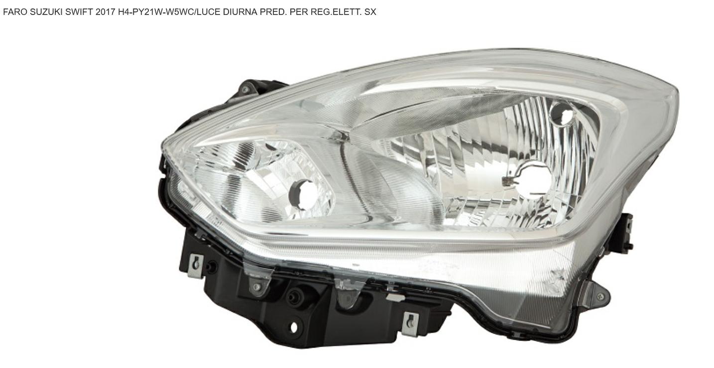 FARO SX CON LUCE DIURNA PREDISPOSTO REGOLAZIONE ELETTR SUZUKI SWIFT 01/17>