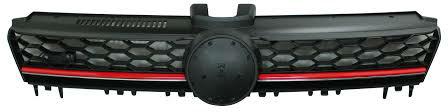 GRIGLIA NERA C/MODANATURE ROSSA VW GOLF 7 GTI 10/12>