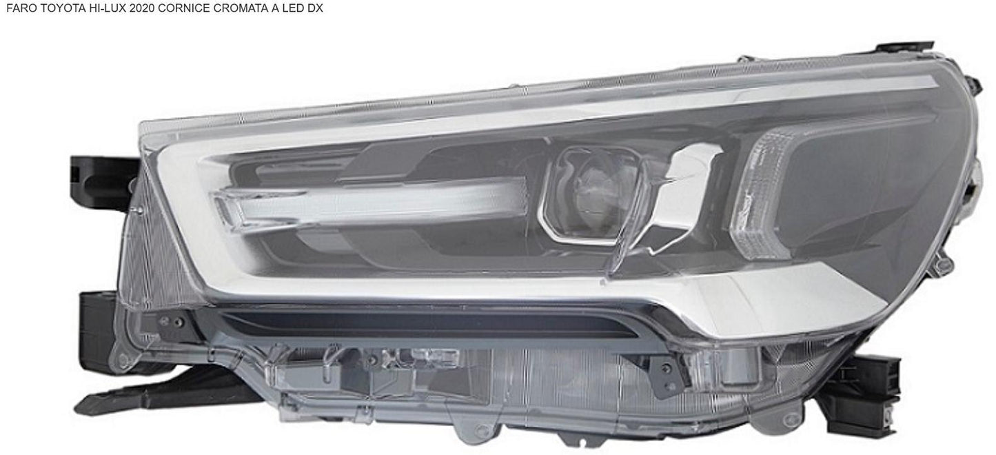 FARO DX A LED TOYOTA HILUX 01/20> CORNICE CROMATA