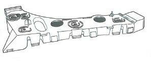 STAFFA PARAURTI ANTERIORE SX OPEL MERIVA 05/10>