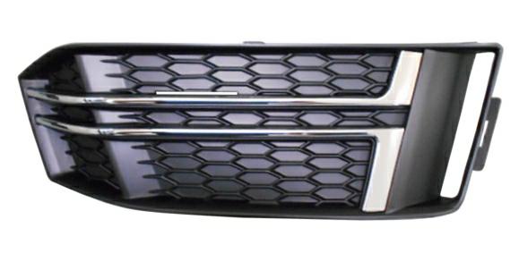 GRIGLIA PARAURTI ANTERIORE SX C/MODANATURE CROMO AUDI A4 10/15> S-LINE