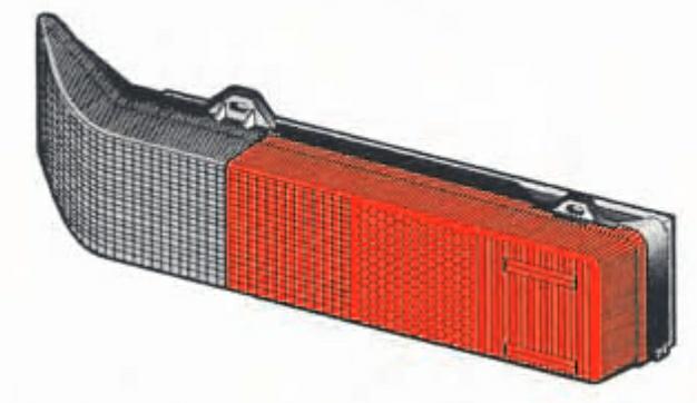 GRUPPO OTTICO POSTERIORE SX ROSSO FUME FIAT CINQUECENTO 09/92>04/98