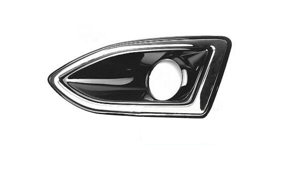 GRIGLIA PARAURTI ANTERIORE SX C/FEND+CORN CROMO FORD EDGE 01/16>