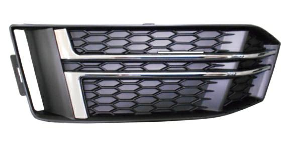 GRIGLIA PARAURTI ANTERIORE DX C/MODANATURE CROMO AUDI A4 10/15> S-LINE