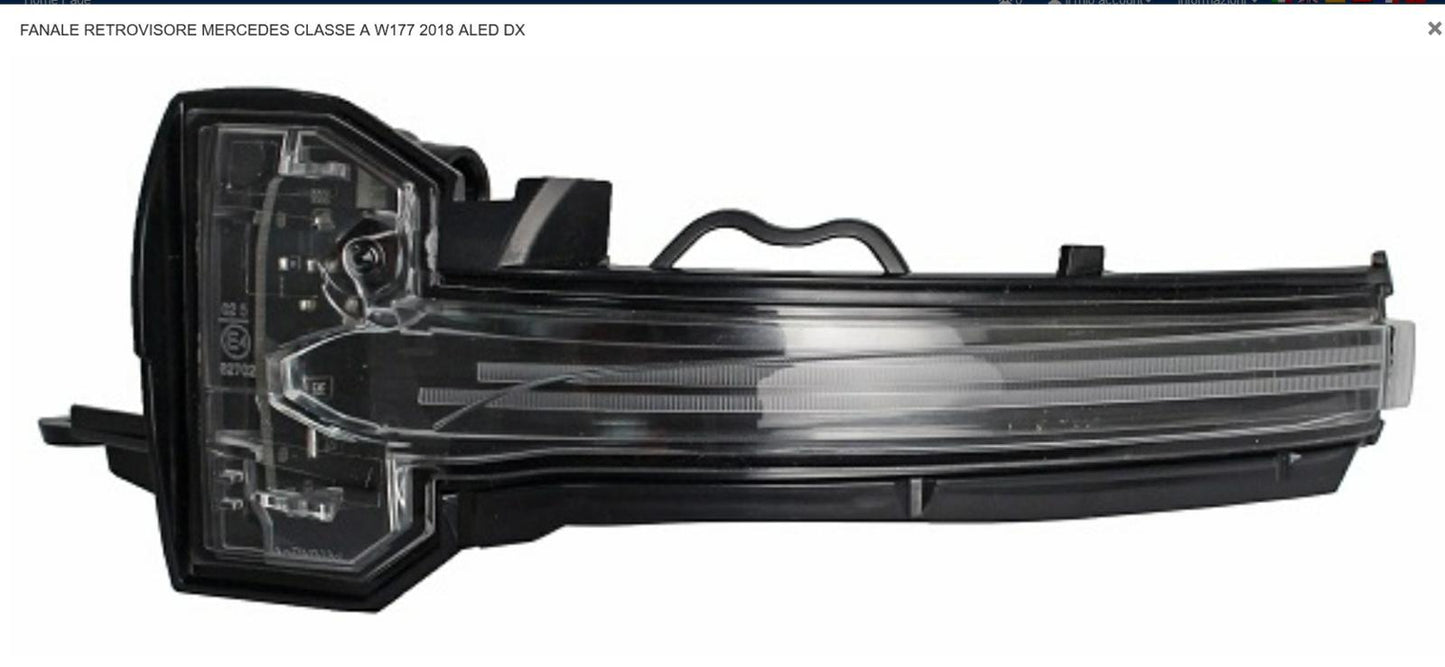FANALE RETROVISORE DX MERCEDES CLASSE A W177 08/18>
