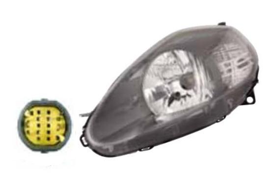 FARO DX H4 CON MOTOR EL FIAT GRANDE PUNTO 09/05>PARAB GRIGIA