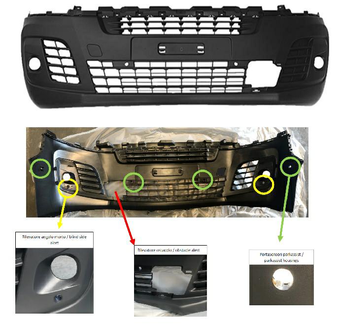 PARAURTI ANTERIORE C/FEND+PDC+RILEV OSTAC CIT JUMPY-PEUG EXPERT 01/16>