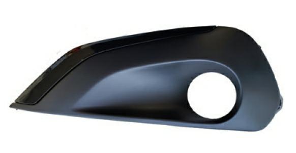 GRIGLIA PARAURTI ANTERIORE SX C/FEND+MODANATURE NERA LUCIDA PEUGEOT 208 06/15>