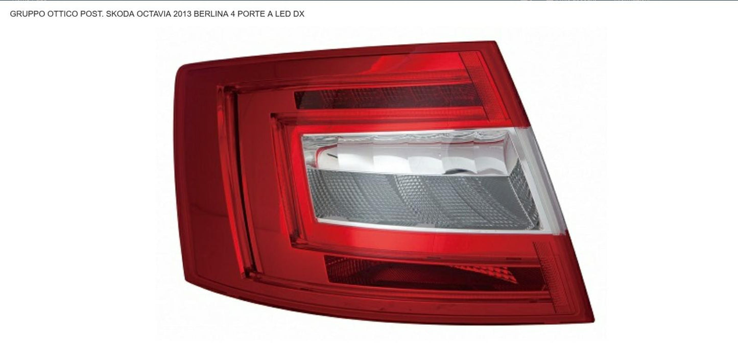 GRUPPO OTTICO POSTERIORE DX A LED SKODA OCTAVIA 03/13> BN 4P