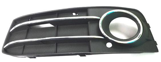 GRIGLIA PARAURTI ANTERIORE SX C/FEND+CORN E PROF CROMO AUDI A4 12/07>