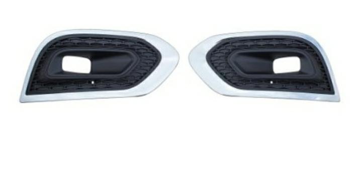 KIT GRIGLIE PARAURTI ANTERIORE C/FEND+DRL+FORI CROMO REN KADJAR 08/18>