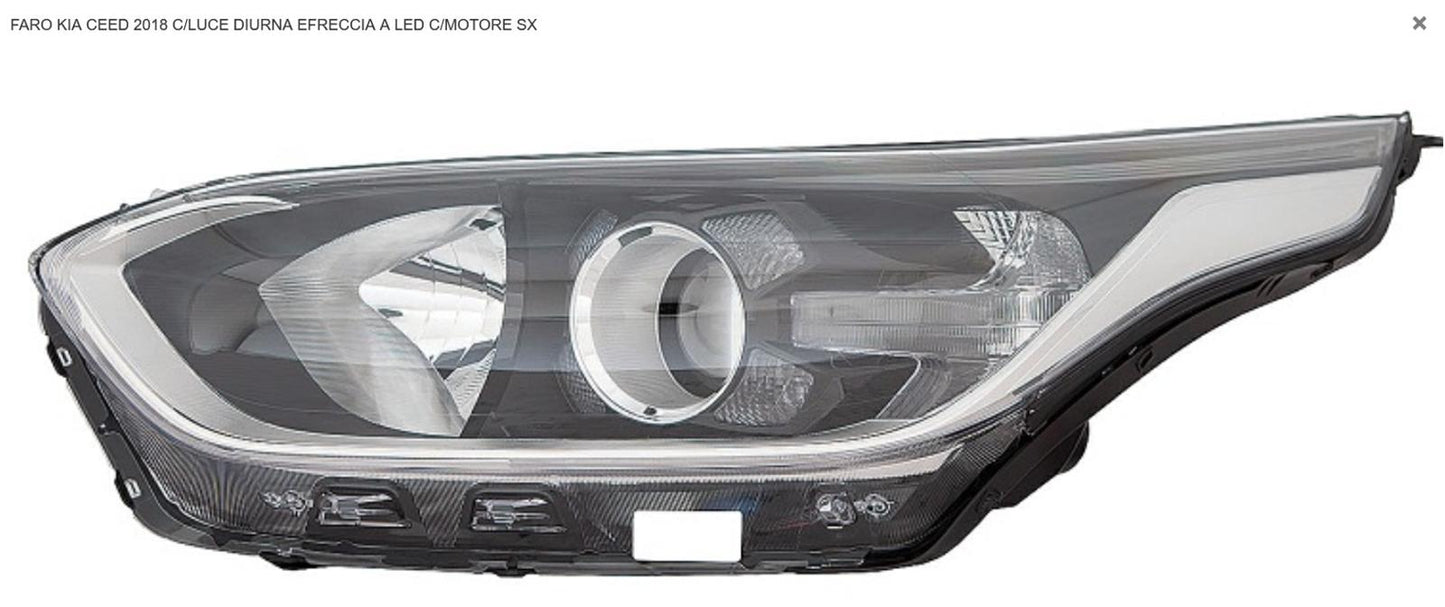 FARO SX CON LUCE DIURNA EFRECCIA A LED CON MOTOR EL KIA CEED 01/18>