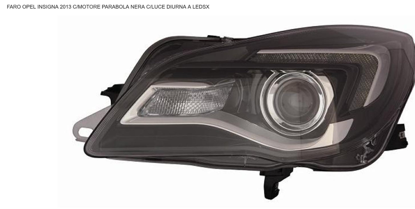 FARO SX H1R2 A LED CON MOTOR ELETTR OPEL INSIGNIA 01/13> PAR NERA