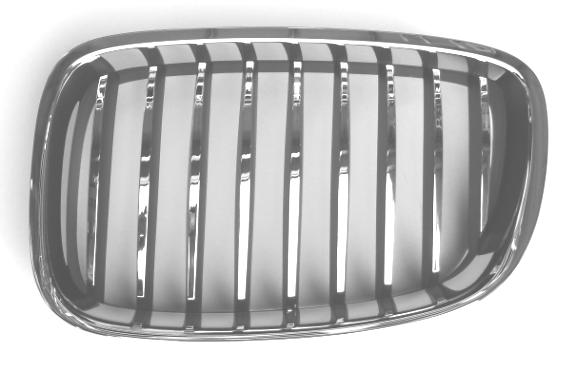 GRIGLIA ANTERIORE SX CROM-NERA BMW SERIE 5 GRAN TURISMO 01/10>