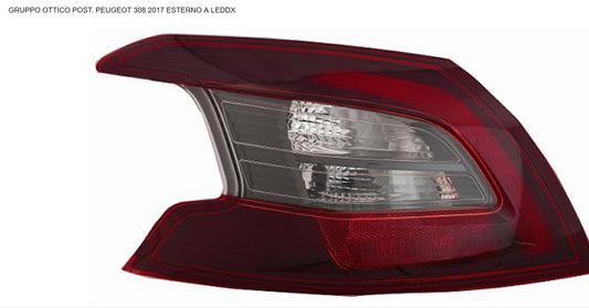 GRUPPO OTTICO POSTERIORE DX ESTERNO A LED PEUGEOT 308 10/17>