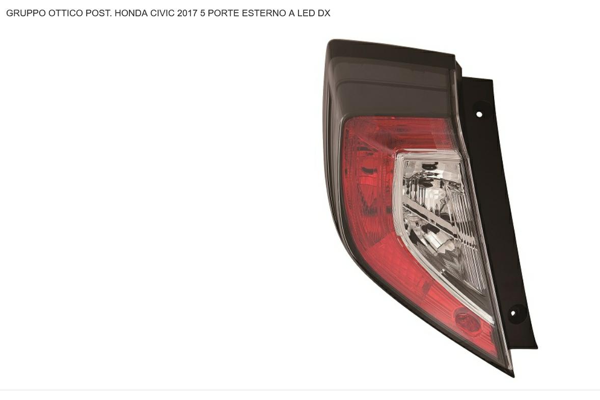 GRUPPO OTTICO POSTERIORE DX ESTERNO A LED HONDA CIVIC 01/16> 5P