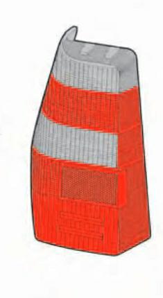 LENTE POSTERIORE DX FUME' FIAT FIORINO 01/94> MOD CIBIE