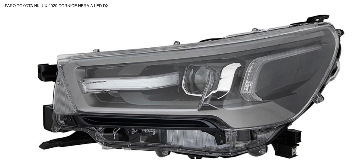 FARO DX A LED TOYOTA HILUX 01/20> CON CORNICE NERA