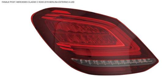 FANALE POSTERIORE DX ESTERNO A LED MERCEDES CLASSE C W205 04/18>