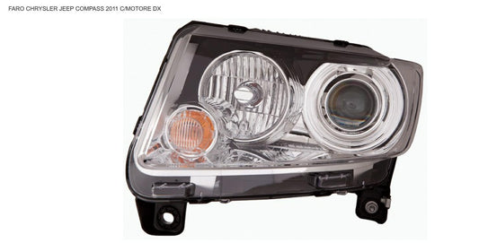 FARO DX CON MOTOR ELETTR JEEP COMPASS 01/11> PARAB INTERNO CROM