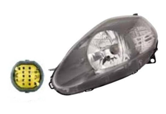 FARO SX H4 CON MOTOR EL FIAT GRANDE PUNTO 09/05>PARAB GRIGIA