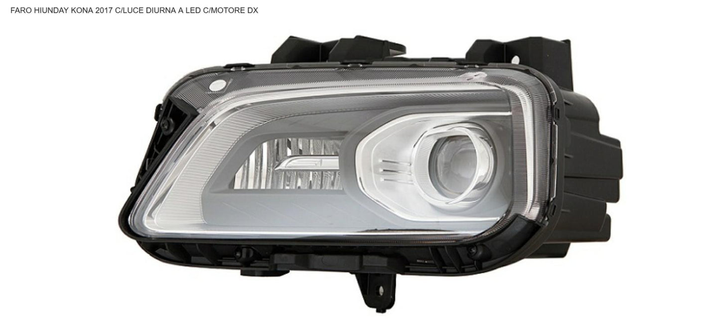 FARO DX H7 CON LUCE DIURNA A LED CON MOTOR ELETTR HY KONA 02/17>