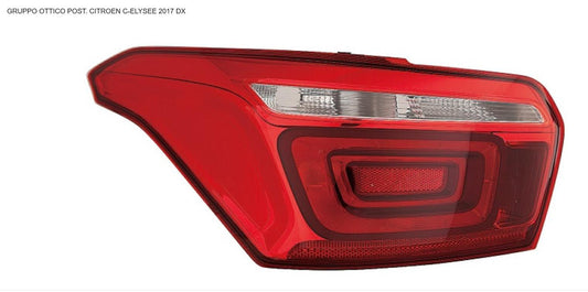 GRUPPO OTTICO POSTERIORE DX CITROEN C-ELYSEE 01/17>