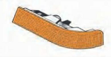 GRUPPO OTTICO ANTERIORE DX ARANCIO RENAULT SUPERCINQUE 01/85>05/90