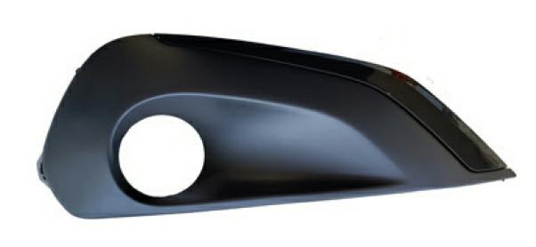 GRIGLIA PARAURTI ANTERIORE DX C/FEND+MODANATURE NERA LUCIDA PEUGEOT 208 06/15>