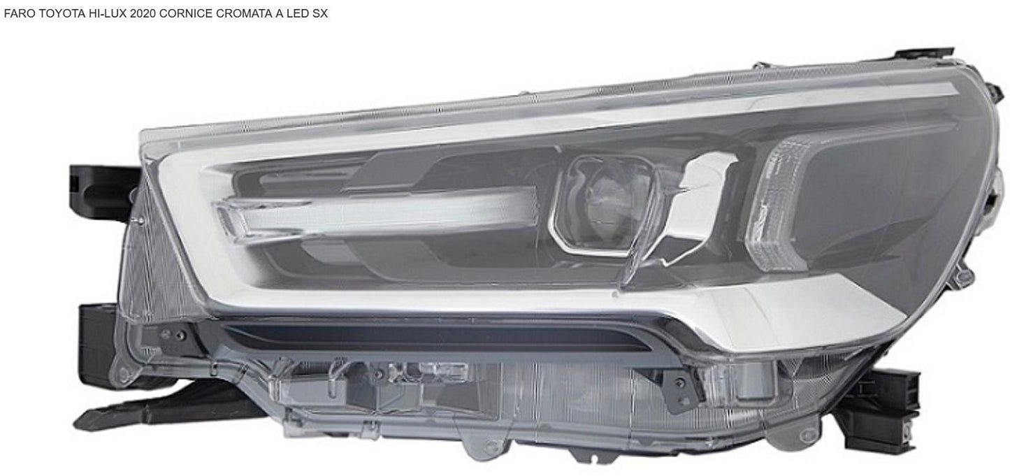 FARO SX A LED TOYOTA HILUX 01/20> CORNICE CROMATA