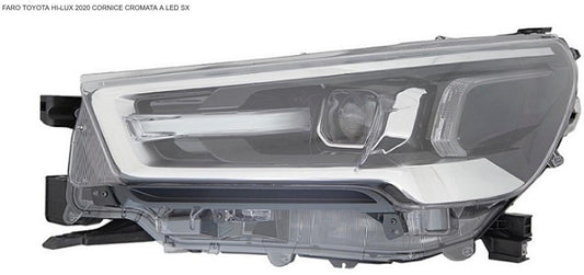 FARO SX A LED TOYOTA HILUX 01/20> CORNICE CROMATA