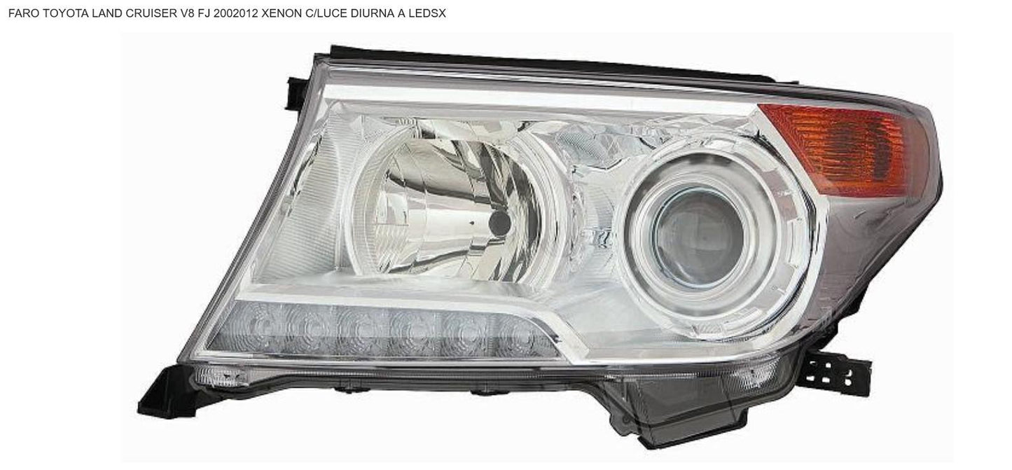 FARO SX XENON CON LUCE DIURNA A LED TOY LAND CRUISER FJ200 01/12>