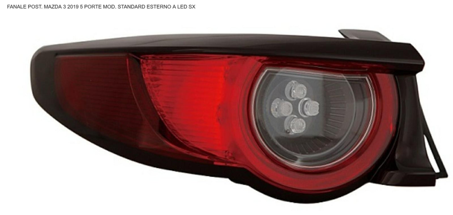 FANALE POSTERIORE SX ESTERNO A LED MAZDA 3 01/19> VERSIONE STANDARD