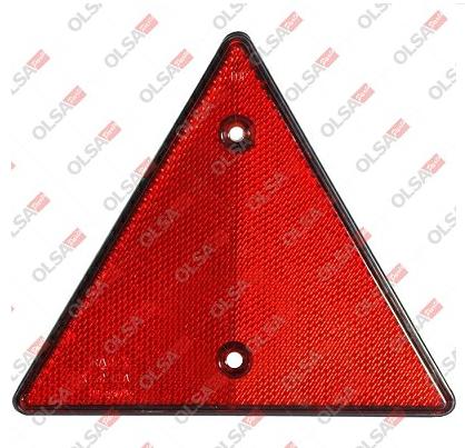CATADIOTTRO TRIANGOLARE2 FORI ROSSO - INTERASSE 85 MM -