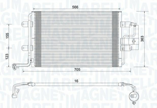 CONDENSATORE VW GOLF IV(1J1) 1.4 16V - AUDI -SEAT - SKODA -