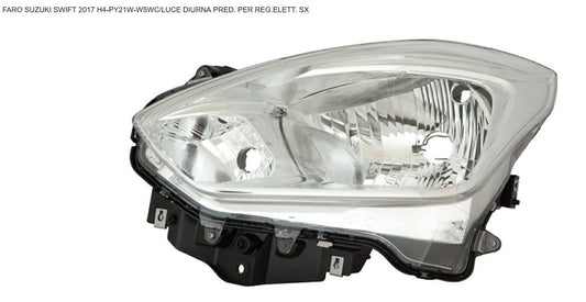 FARO SX CON LUCE DIURNA PREDISPOSTO REGOLAZIONE ELETTR SUZUKI SWIFT 01/17>