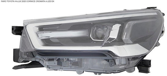 FARO DX A LED TOYOTA HILUX 01/20> CORNICE CROMATA